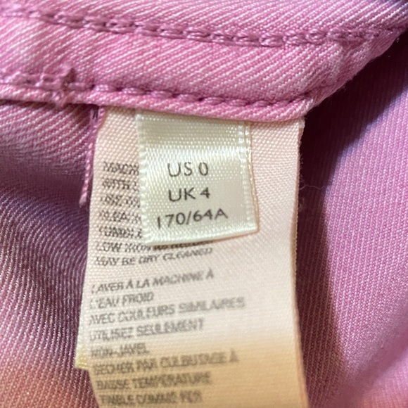 Free People Light Pink Denim Mini Skirt Size 0 - Picture 7 of 10